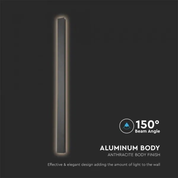 LED kültéri fali lámpa LED/10W/230V 4000K IP65 51 cm antracit