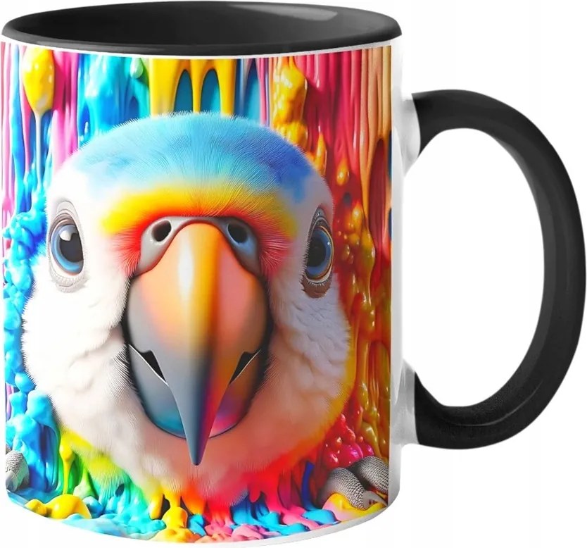 Látványos Bögre Vicces Papagáj Csodálatos Színek "3D hatás" Doboz 330ml.
