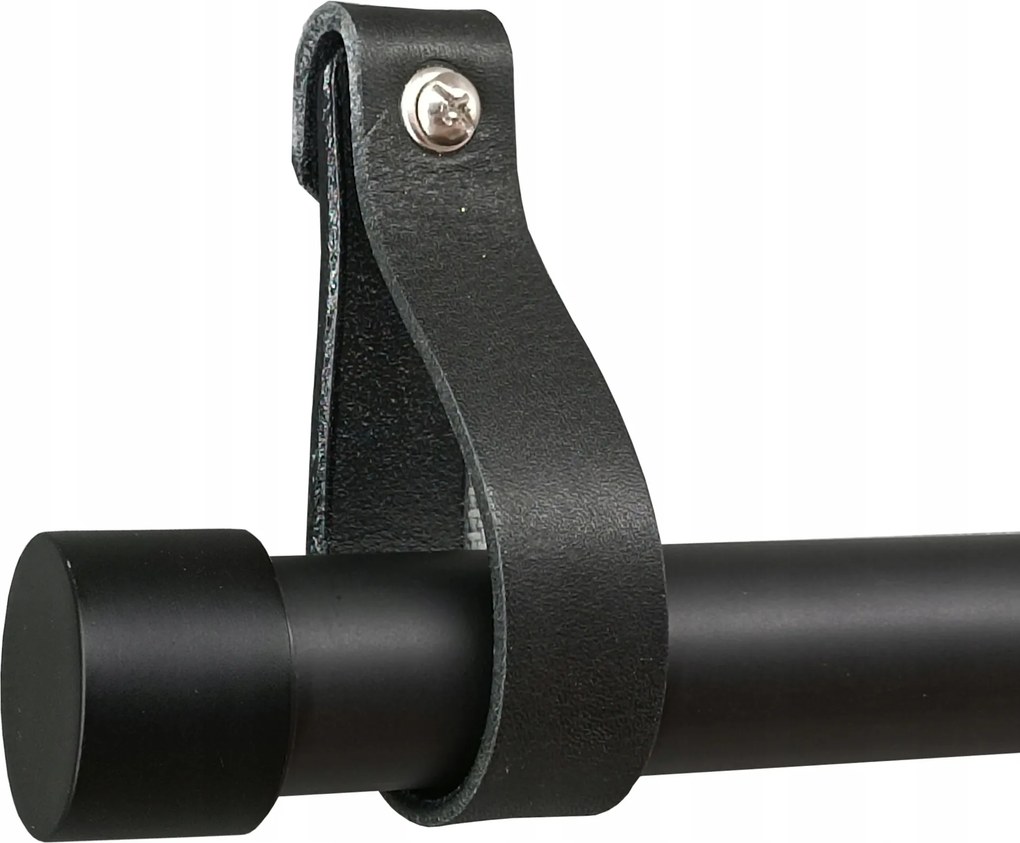 Függönykarnis 25 mm Fekete 140 cm tartó Bőr fekete 1