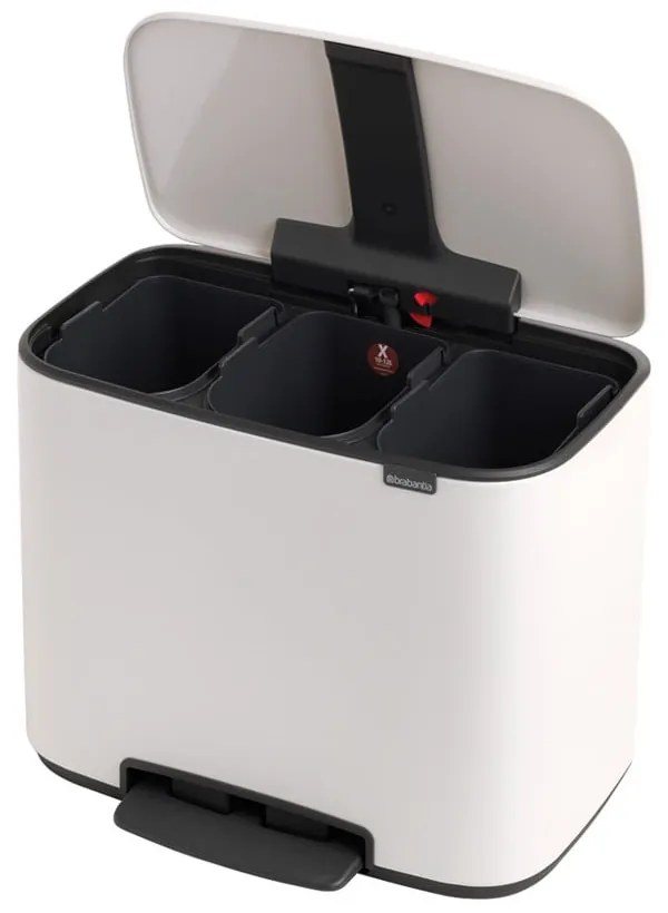 Fehér acél szelektív pedálos szemetes 33 l Bo – Brabantia