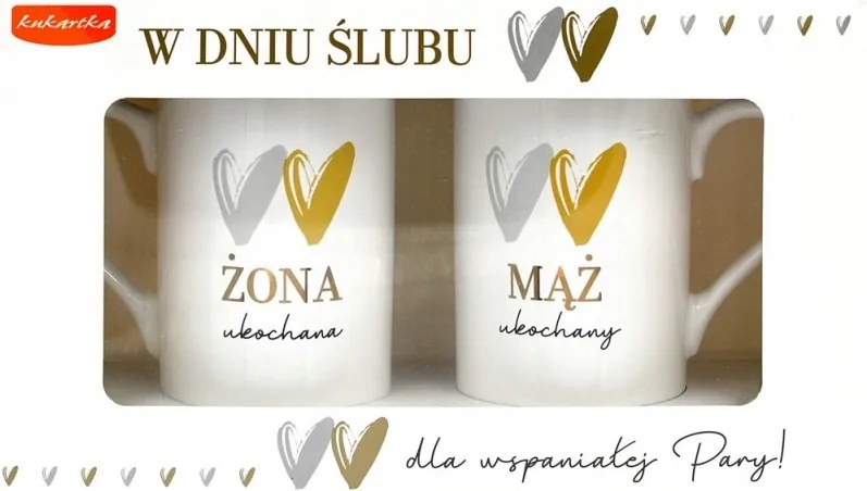 Porcelán Bögre 275ML Feleség/férj Kukart KPL2S Q1012