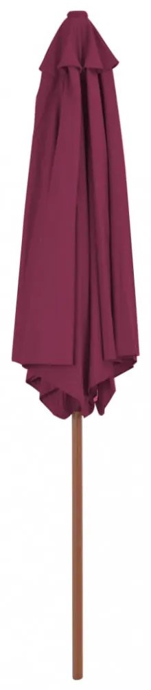 bordó kültéri napernyő farúddal 270 cm