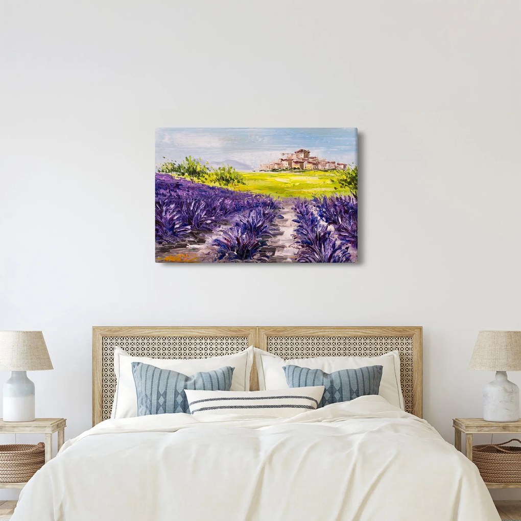 Kép - Provence, franciaország, olajfestmény (90x60 cm)