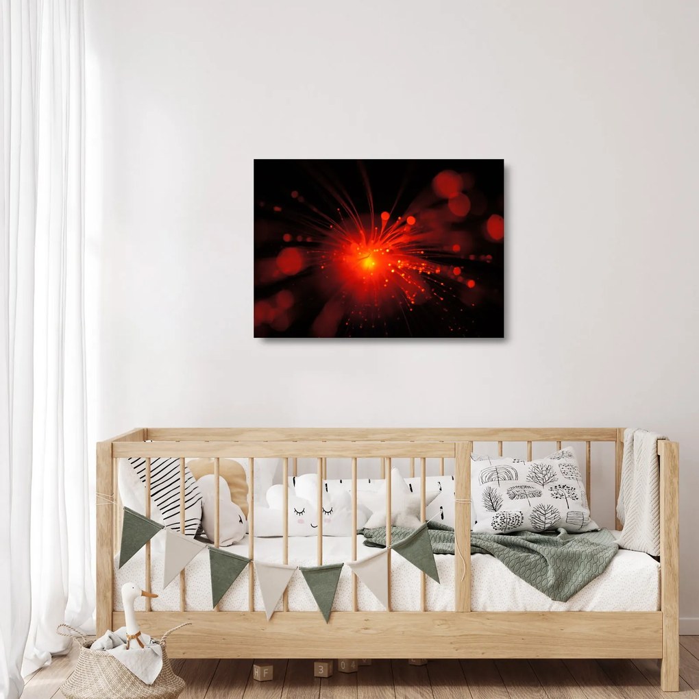Egy szikrázó absztrakció képe (üvegen) (70x50 cm)