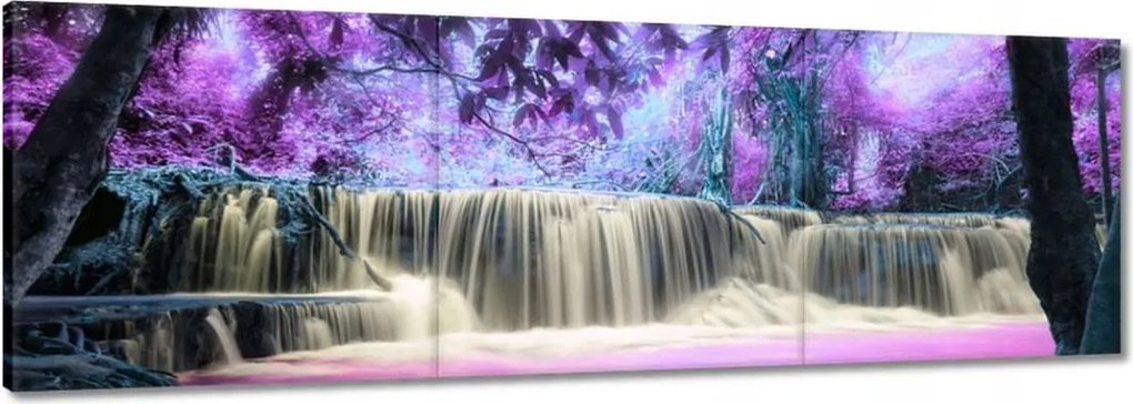Vászonkép 150x50 Lila vízesés