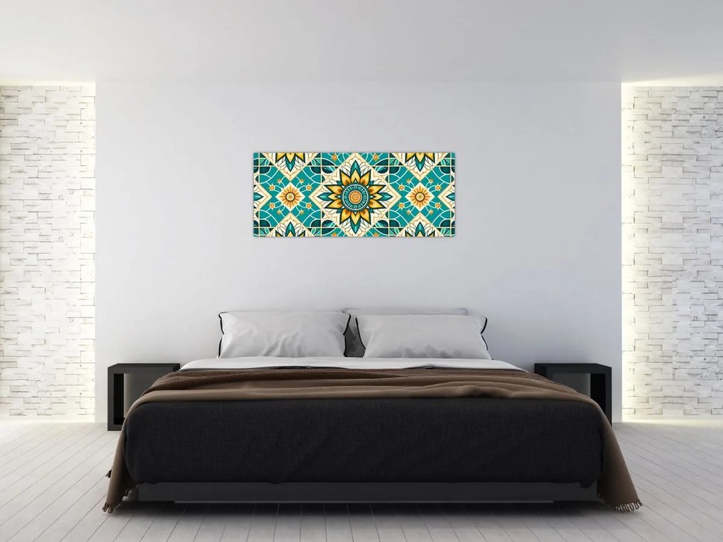 Kép - Türkiz minta (120x50 cm)