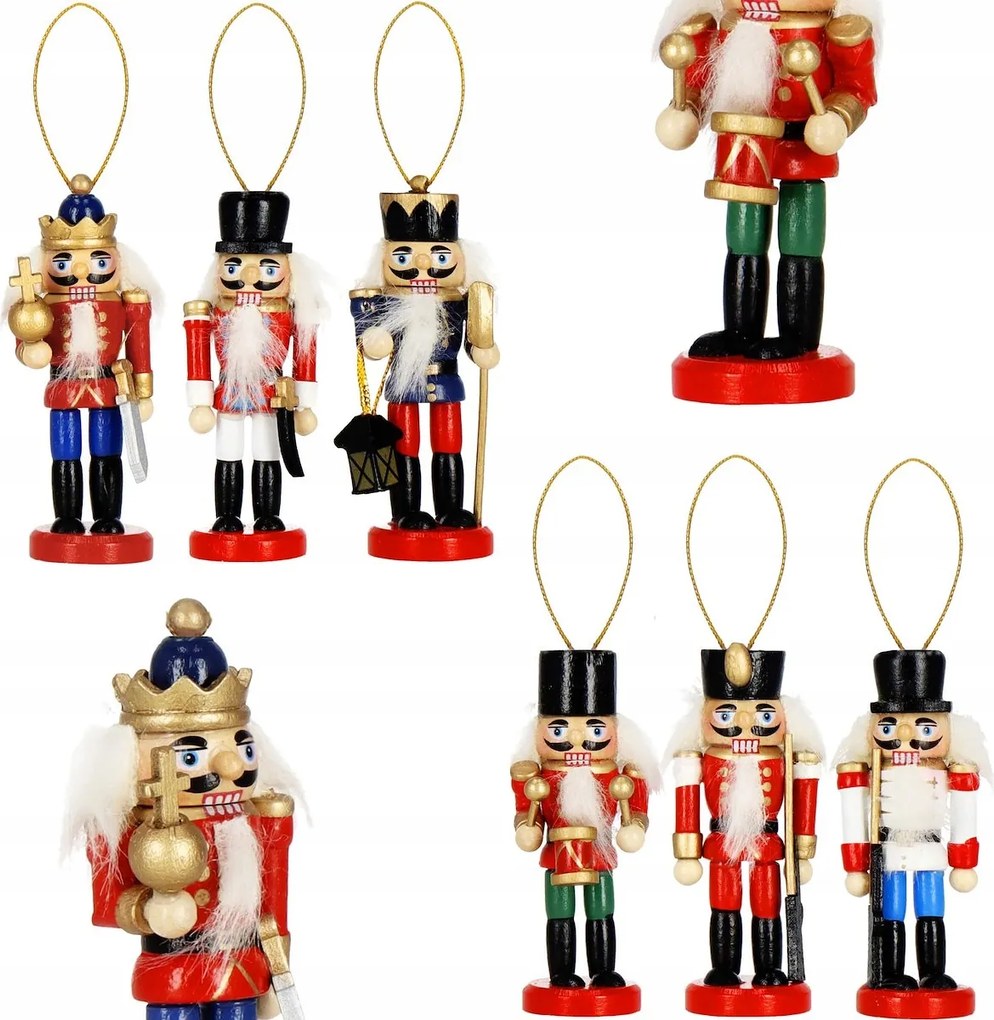 6db Diótörő Medál Karácsonyfa Díszek Fa Dekoráció