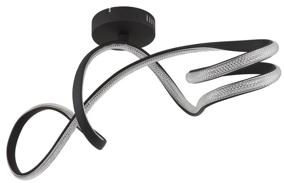 Globo 67341DS - LED Felületre szerelhető csillár SWIRL LED/30W/230V fekete