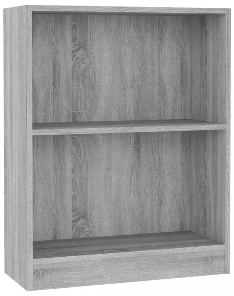 szürke sonoma színű szerelt fa könyvespolc 60 x 24 x 76 cm