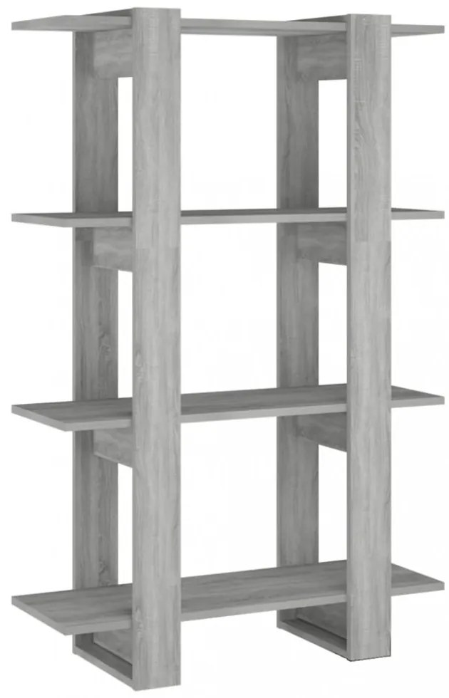 szürke sonoma színű térelválasztó könyvszekrény 80x30x123,5 cm