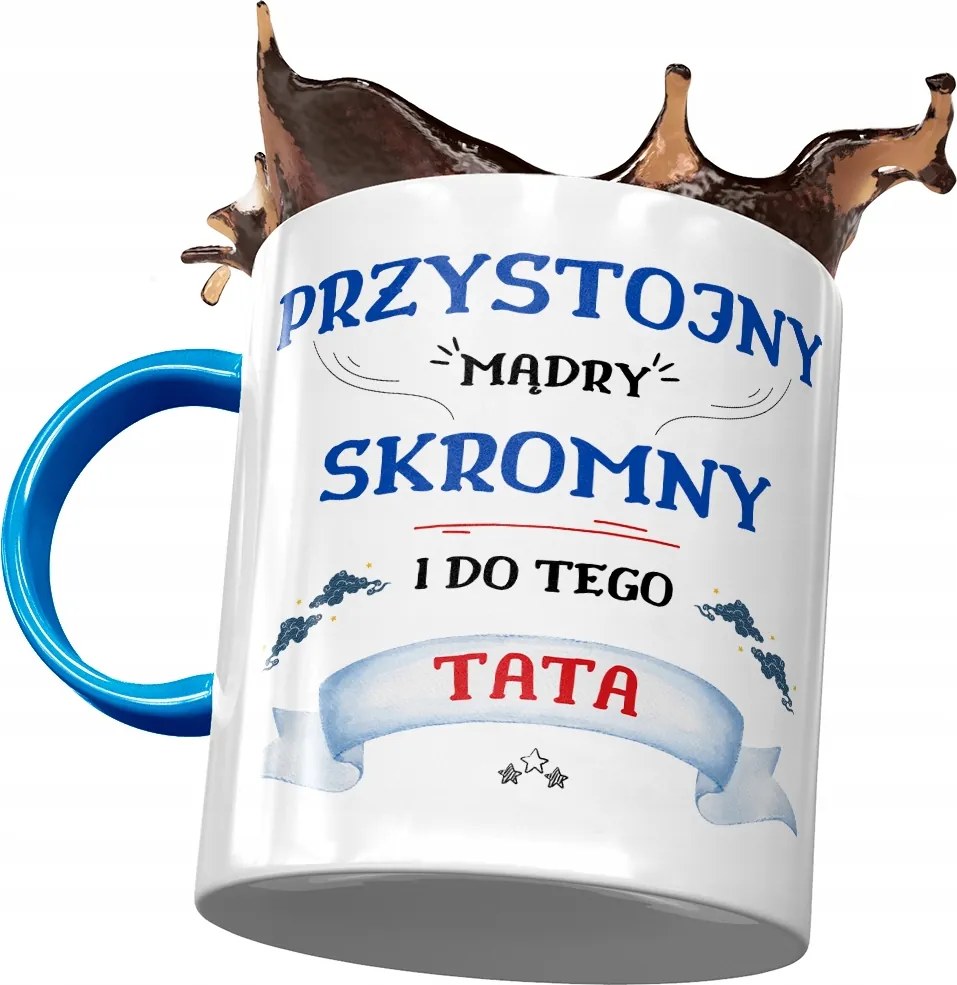 Kék Bögre Apának Apák napjára Ajándék Nyomtatott Fotóval