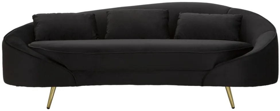 Kanapé 3 személyes oslo párnákkal fekete 185x84x68cm