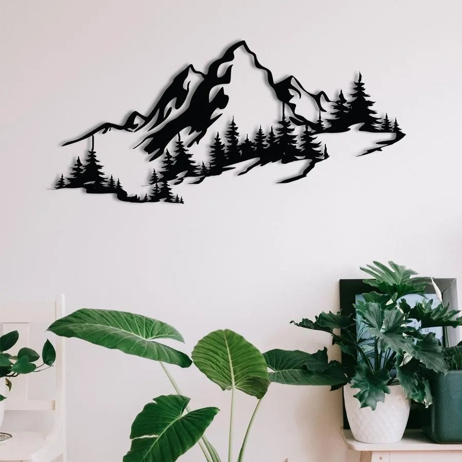 Fém fali dekoráció, Mountain 3