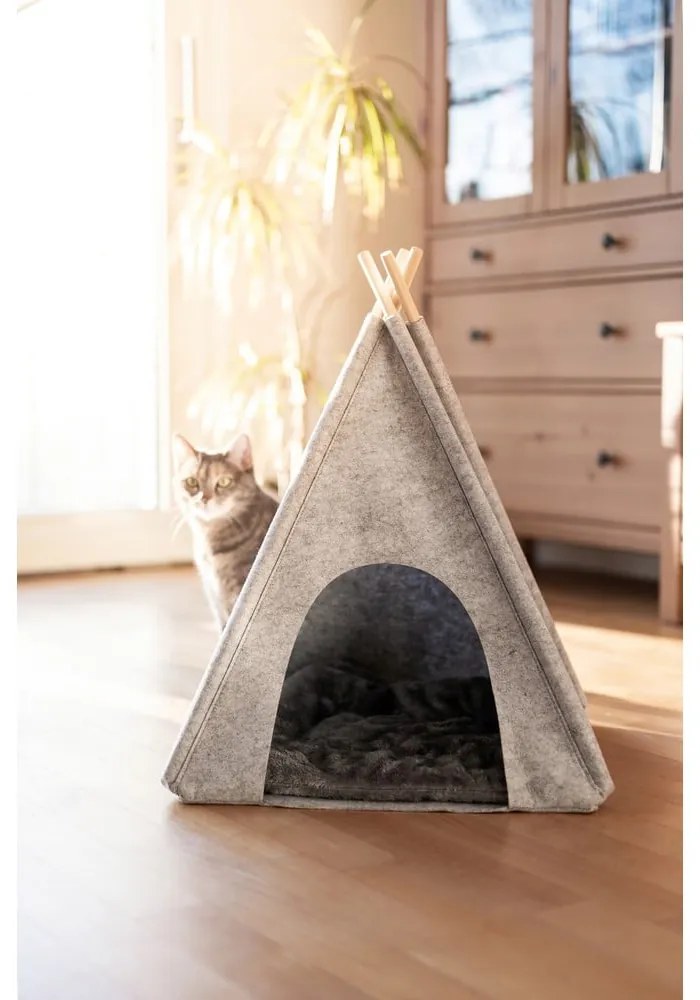 Világosszürke teepee sátor kisállatoknak - Wenko