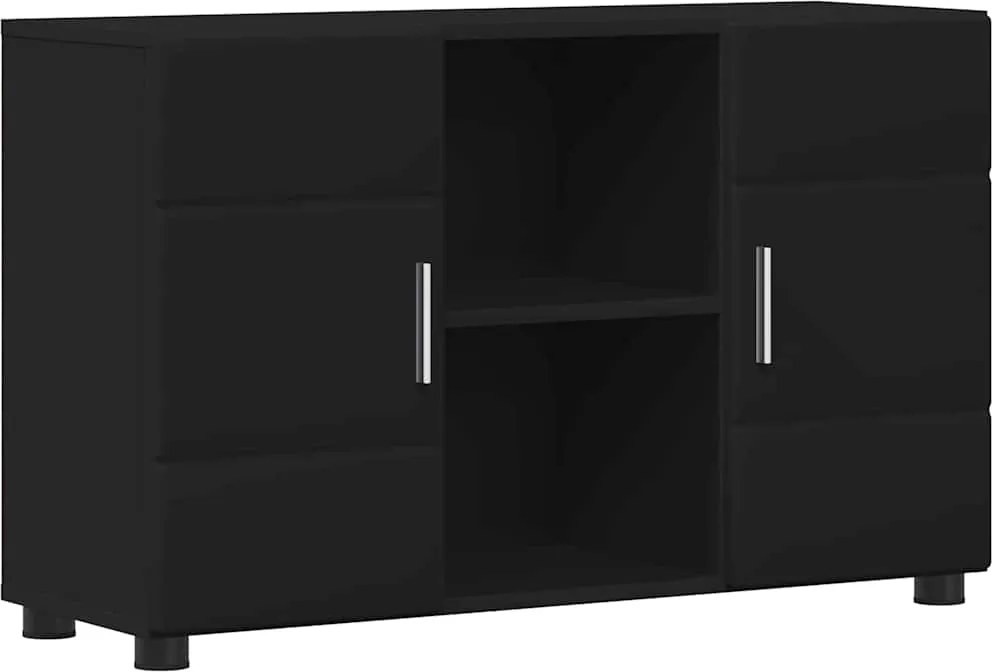 vidaXL Széf polcokkal FLORIN Fekete 88,5 x 30,5 x 55,5 cm Faanyag