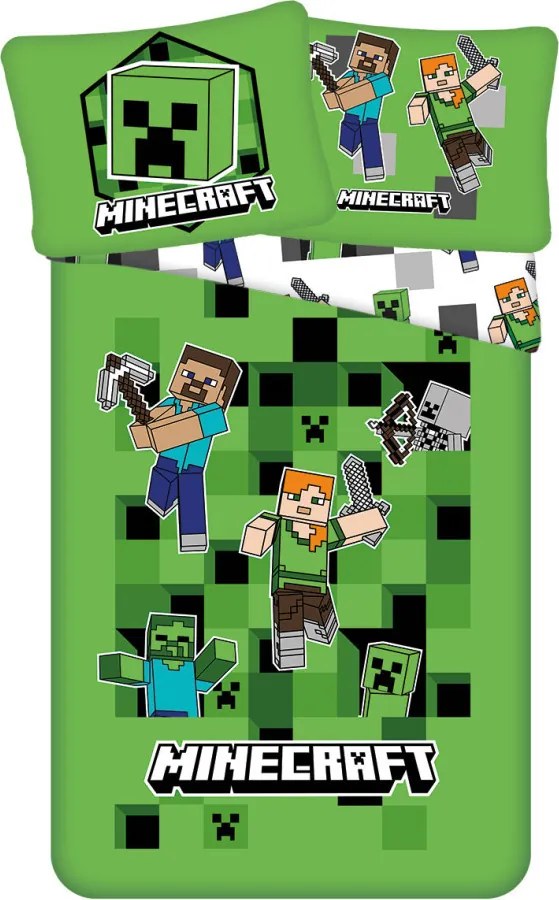 Minecraft Out of the Box ágyneműhuzat 140×200cm, 70×90 cm microfibre