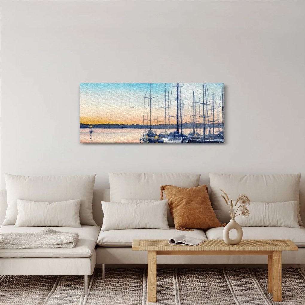 Kép - Csónakázás, akvárium (120x50 cm)