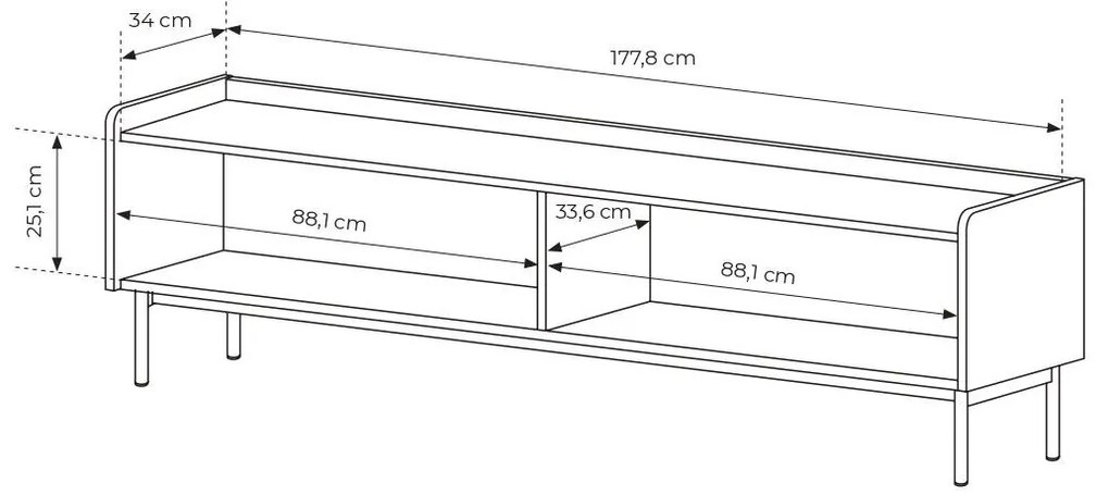 TV asztal/szekrény Lemenn 180 (bézs). 1097462
