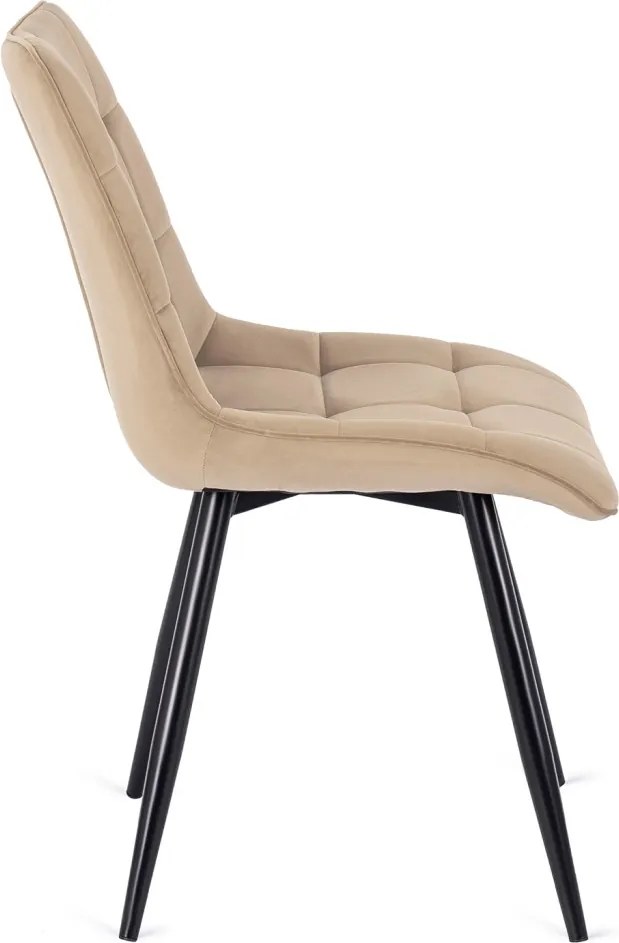 Szék bézs színben, bársony kárpittal RIO