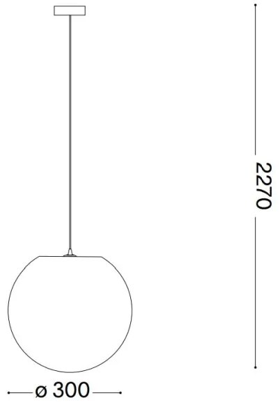 Ideal Lux - Csillár zsinóron CARTA 1xE27/25W/230V átm. 30 cm fehér