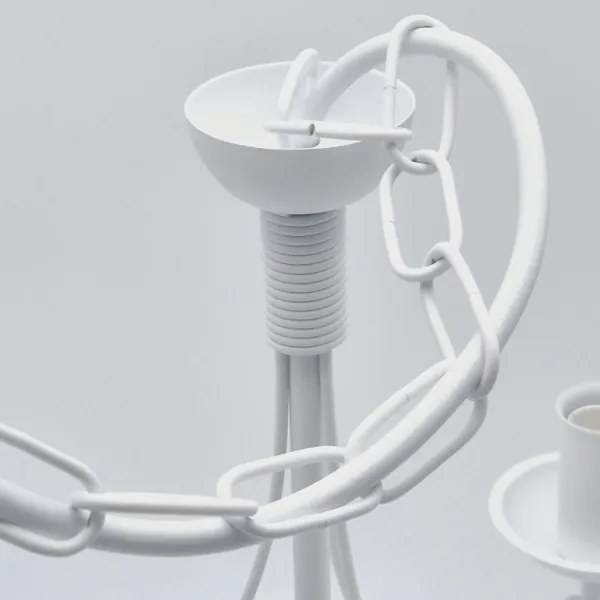 Csillár láncon DONATO 6xE14/40W/230V fehér