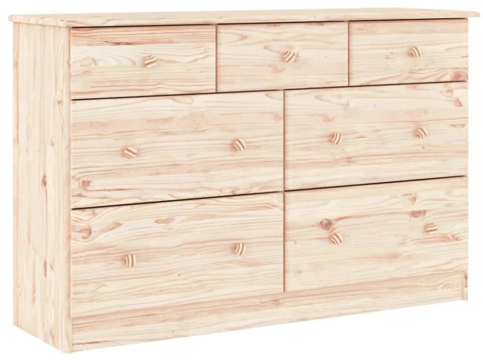ALTA tömör fenyőfa komód 112x35x73 cm