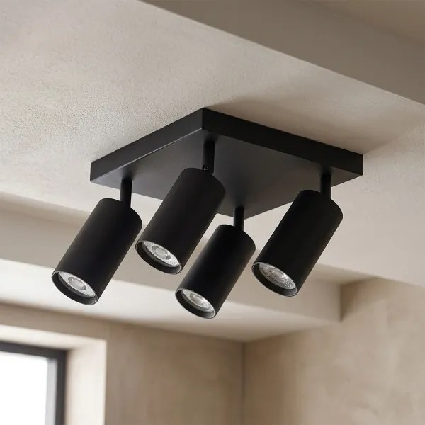Brilagi - SELE SQUARE spotlámpa 4xGU10/30W/230V fekete