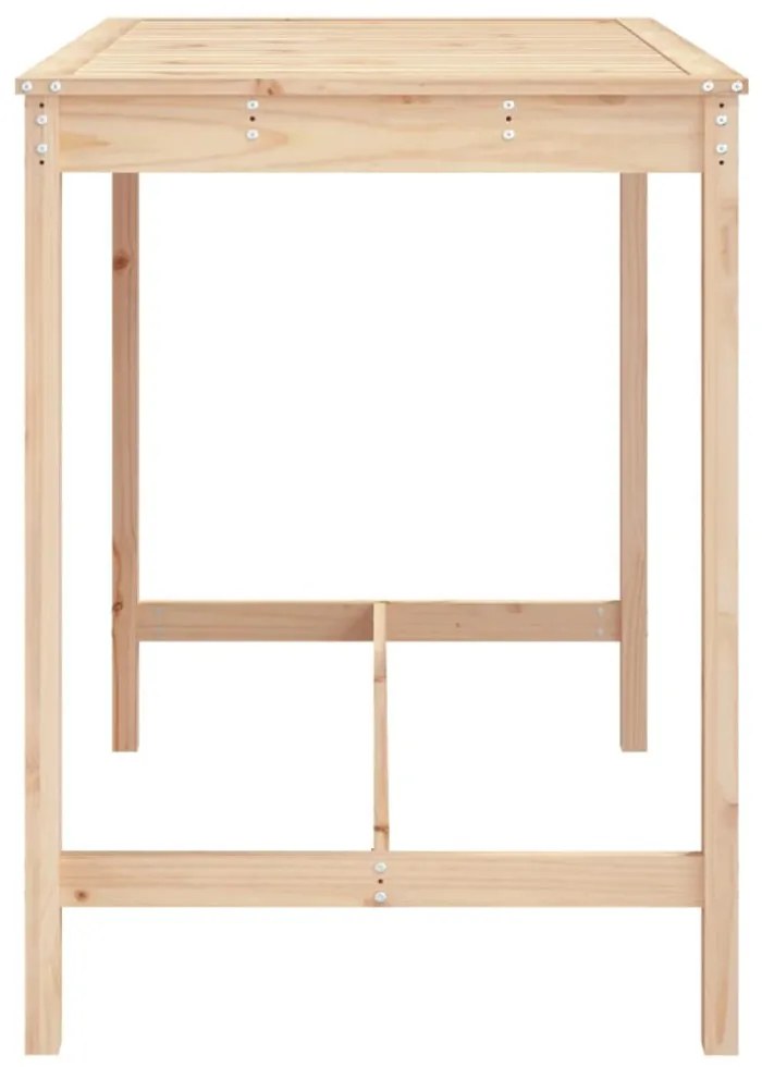 tömör fenyőfa kerti asztal 121x82,5x110 cm
