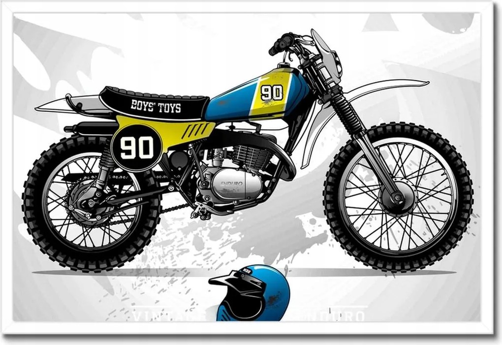 Poszterek keretben 60x40 Cross Motorkerékpár Motor