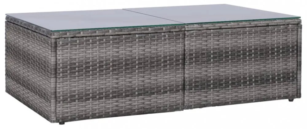 vidaXL 8-részes szürke polyrattan kerti bútorszett párnákkal