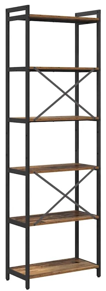 Könyvszekrény Régi fa 60 x 30 x 188 cm Faanyag