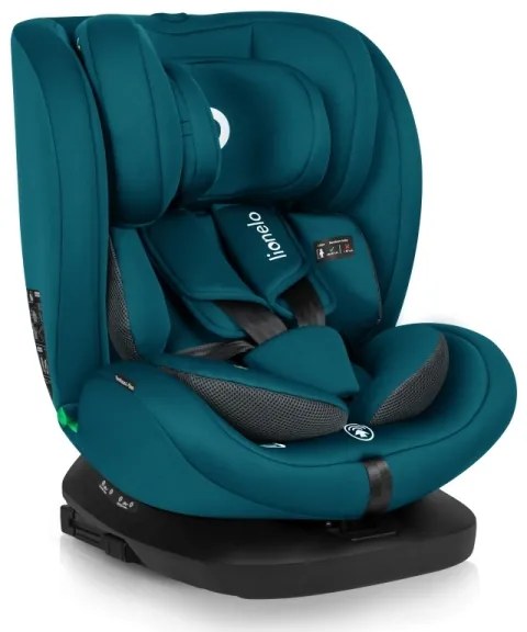 Lionelo - Forgatható autós gyerekülés alappal BASTIAAN i-Size 40-150 cm Indigókék