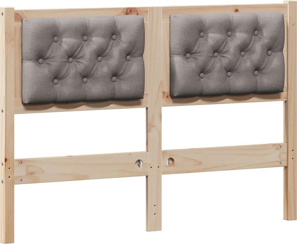 vidaXL Fejtámla Egyéb Barna és taupe 135 cm Tömör fenyőfa