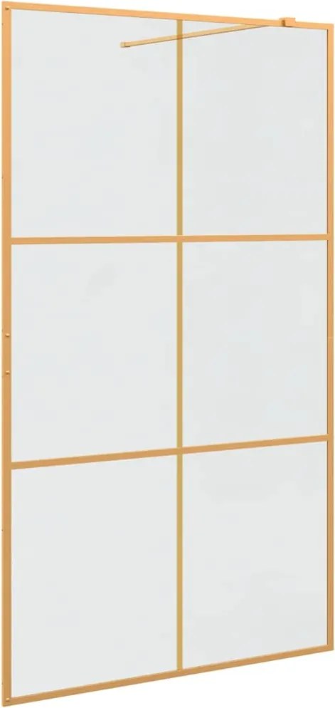 vidaXL Walk-in zuhanyfal Arany 115 x 195 cm edzett üveg