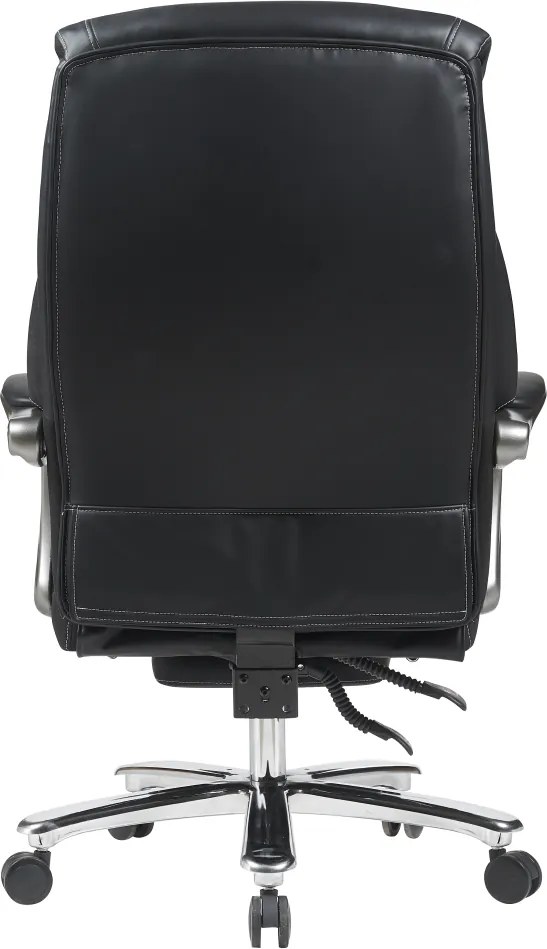 Irodai szék, fekete ekobőr/króm, teherbírás 150 kg, URIEN