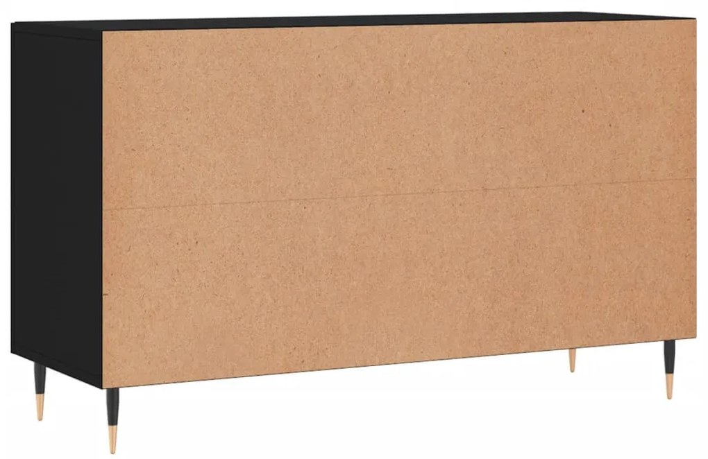 fekete szerelt fa tálalószekrény 100 x 36 x 60 cm