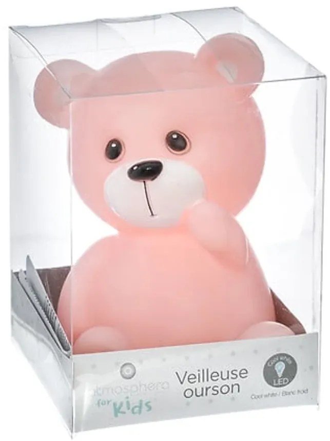 LED gyermek éjjeli fény TEDDY 10x13,5 cm - több színben Szín: Rózsaszín