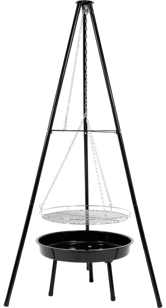 Faszéngrill állvánnyal, 70 x 152 cm