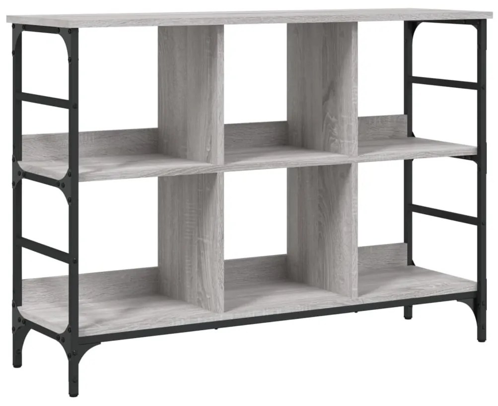 szürke sonoma színű szerelt fa tálalószekrény 102x32x73,5 cm