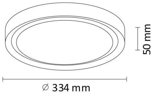 LED Mennyezeti lámpa PERSE LED/15W/230V fekete