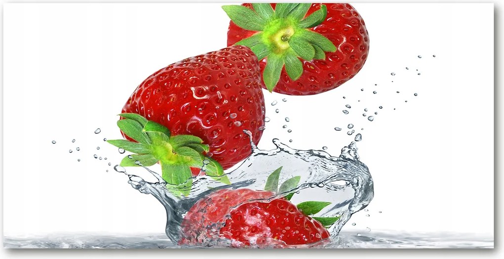 Fotó üvegkép Hulló eper 140x70