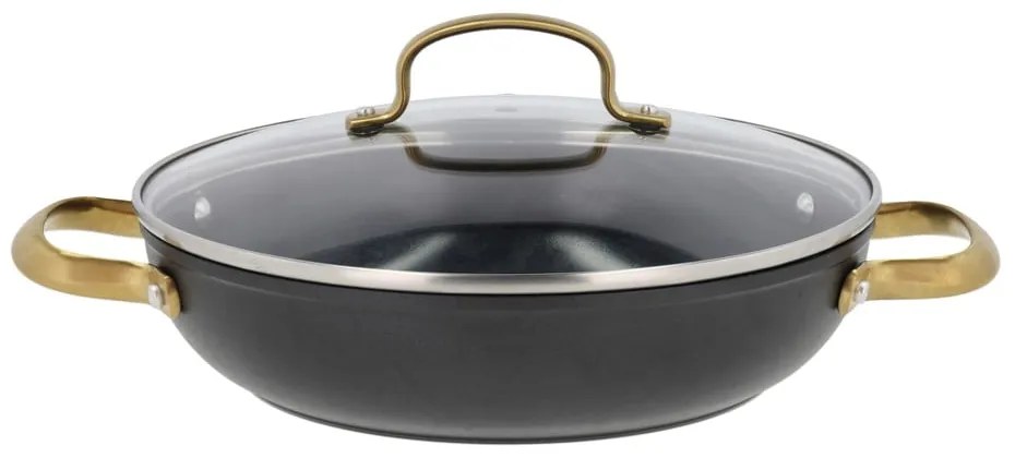 Indukciós tűzhelyhez alkalmas alumínium edény fedővel, tapadásmentes felülettel 2,6 l – Holm