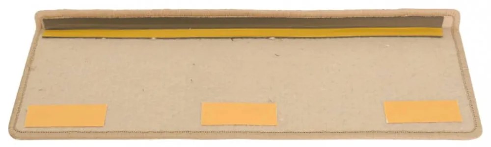 15 db lépcsőszőnyeg 65 x 21 x 4 cm arany téglalap alakú széllel