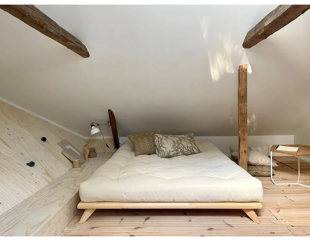Senza Bed Natural kétszemélyes ágy, 160 x 200 cm - Karup Design