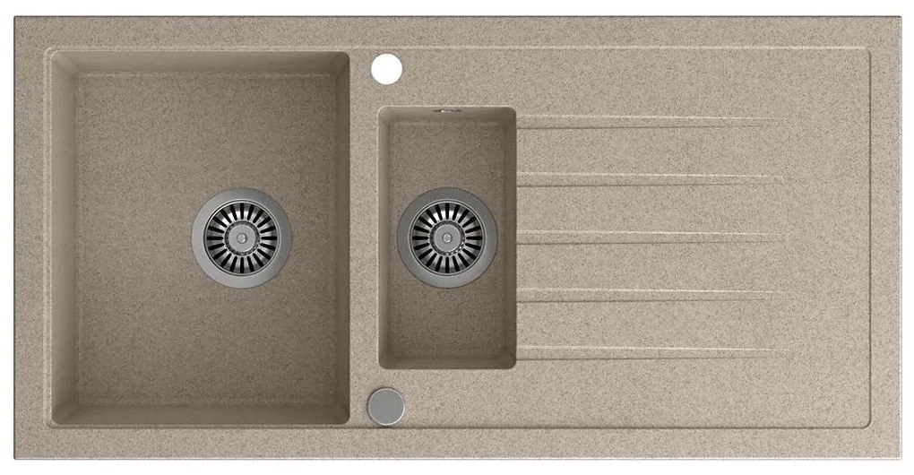 Sapho - Konyhai mosogató 100x50 cm gránit/bézs