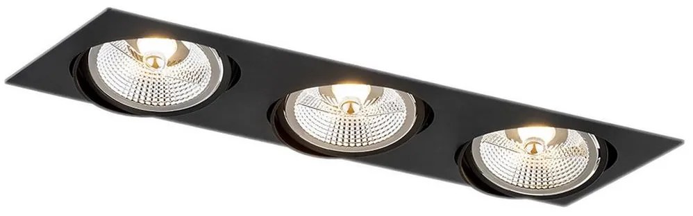 Argon Argon 6116 - Beépíthető lámpa OLIMP 3xGU10-AR111/12W/230V fekete AR6116
