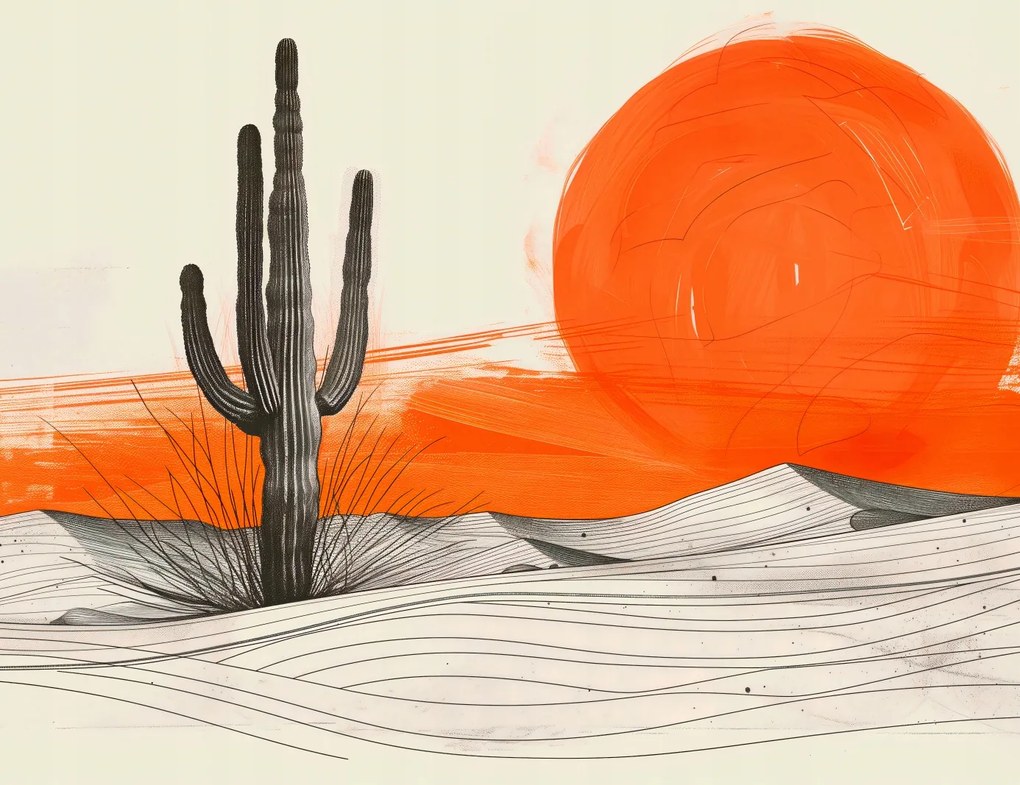 Poszter 65x50cm Saguaro kaktusz