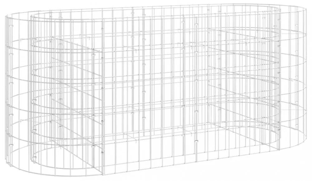 horganyzott vas gabion magaságyás 120 x 50 x 50 cm