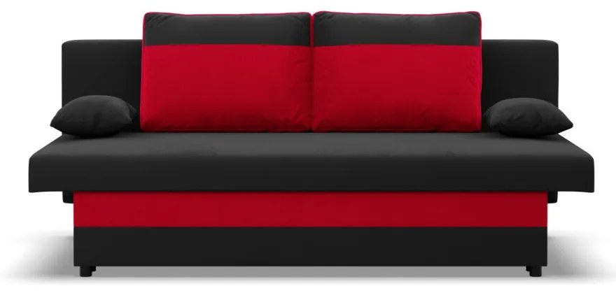 Sony kanapé, szövet anyag, hab töltet, fekete - piros
