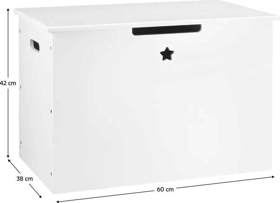 Játéktároló doboz, fehér, BOLIS